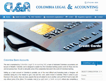 Tablet Screenshot of colombiabankaccount.com